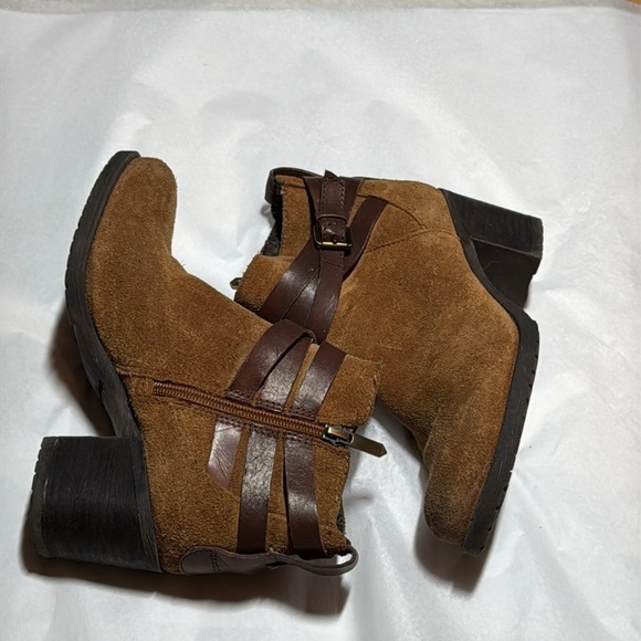 Sam Edelman Hannah brown suede ankle boots Sz 6 1/2 - Picture 2 of 12